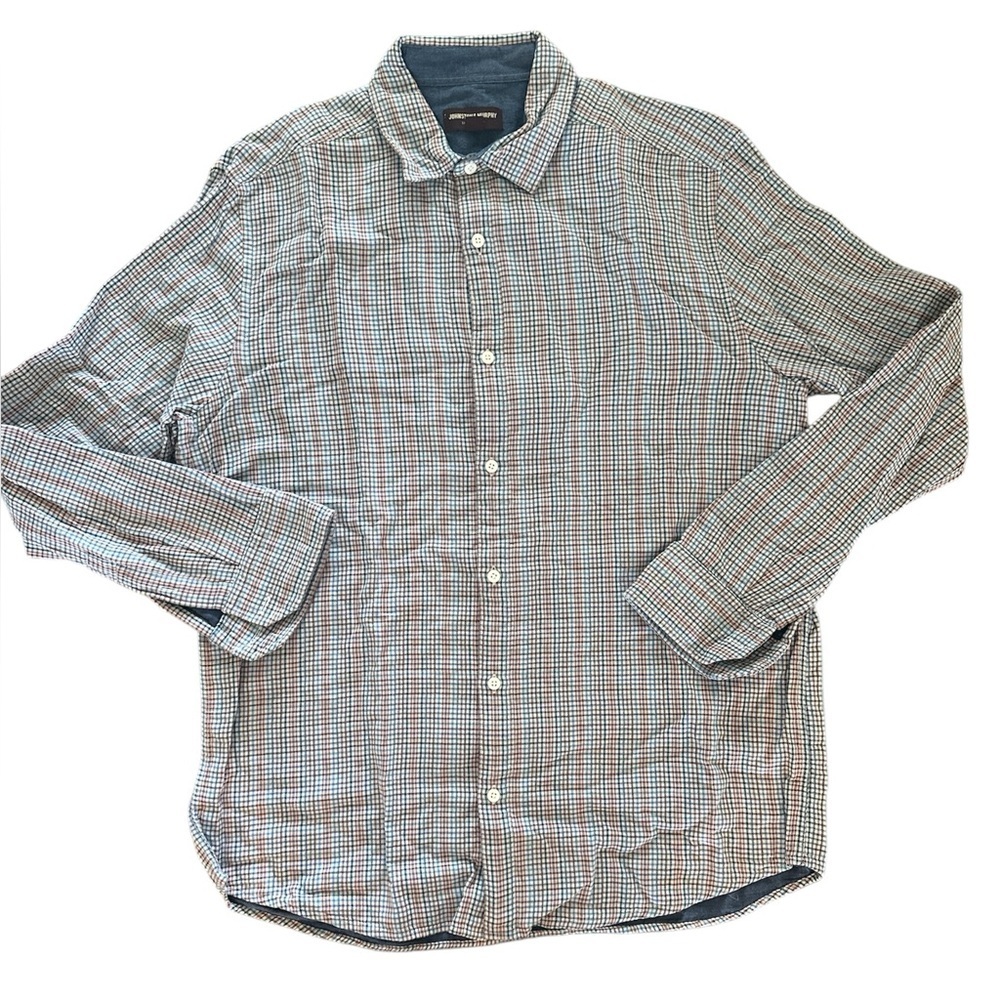Johnston & Murphy, Men’s Long-sleeved buttoned down shirt, Large